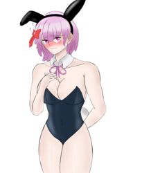 1girls blush brave_danganronpa:_coward's_paradise bunny_ears bunny_girl bunny_tail bunnysuit danganronpa fanganronpa high_heels kongou_hana pink_eyes pink_hair smooth_skin straight_hair