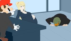 begging begging_for_mercy begging_pose crossover dogeza funny halo halo_(game) halo_(series) hand_on_belly humor kneeling mario mario_(series) master_chief meme metroid microsoft nintendo oldhorrorz pregnancy pregnant pregnant_belly samus_aran xbox_game_studios zero_suit_samus