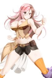 1girls alternate_costume big_breasts cosplay kimmy77 neo_(rwby) nipples nipples_visible_through_clothing rwby yang_xiao_long_(cosplay)