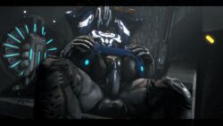 1boy 1girls 3d animated armor graxx hands_on_ass helmet huge_ass large_ass large_penis legs_up nyx_(warframe) pussy reverse_upright_straddle seated_carry_position sex spread_legs tagme tagme_(character) thick_thighs vaginal_penetration voluptuous warframe white-crow wide_hips