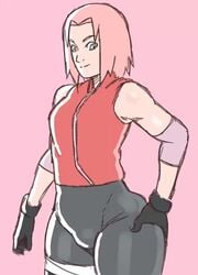 1girls 60fps animated ass_grab ass_rub bike_shorts d-art female female_only interpolated naruto no_sound sakura_haruno shorter_than_10_seconds shorter_than_30_seconds smooth_animation solo tagme video