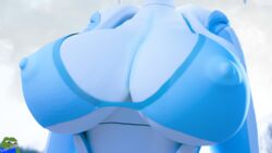 3d bikini_top breasts clothing female female_only frensfm hoodie jenny_wakeman my_life_as_a_teenage_robot robot robot_girl smooth_skin xj-9 xj9