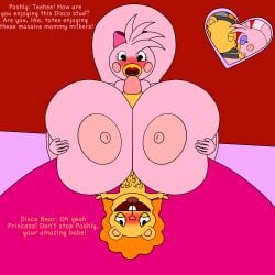 afro anthro areola avian beak bear big_areola big_breasts big_penis bird bow_ribbon breast_play breasts disco_bear_(htf) duo erection eye_roll female flamingo fur genitals hair huge_breasts hyper hyper_breasts kissing larger_female looking_pleasured male male/female mammal nipples orange_hair outercourse penis pink_body pink_hair ponytail sex size_difference smaller_male thegreatdrmax titfuck wedding_photography yellow_body yellow_fur