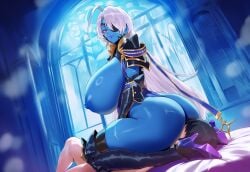 1boy 1boy1girl 1girls ai_generated ass_bigger_than_head beelzebub_(taimanin_series) belzebuth big_ass big_breasts big_thighs blue-skinned_female blue_body blue_skin breasts breasts_bigger_than_head curvaceous curvy curvy_figure devil digital_media_(artwork) dominant_female facesitting female femdom god goddess hips hourglass_figure huge_ass huge_breasts huge_thighs human human_on_humanoid humanoid large_ass large_breasts large_thighs legs light-skinned_male light_skin male male/female malesub mature mature_female meiogun outercourse sitting sitting_on_face sitting_on_person slim_waist straight taimanin_(series) taimanin_rpgx thick thick_hips thick_legs thick_thighs thighs thighs_bigger_than_head voluptuous waist white_hair wide_hips wide_thighs