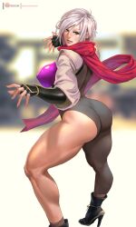 1girls ass athletic_female big_ass big_breasts erect_nipples female female_only fit_female hattori_hanzo_uruka high_heels kasai_x3 lejeanx3 rear_view short_hair thick_thighs toned_legs yatagarasu_(game)