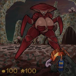 dagon789 deviantart sharp_teeth no_eyes mantis_arms gonarch headcrab xen_(half-life) half-life half-life_(series) valve valve_(company) alien alien_girl tau_cannon weapon health_bar armor_bar health_points number numbers symbol armor armored_female exoskeleton shell alien_planet alien_monster monster monster_girl feminization big_breasts big_boobs breast_focus alien_humanoid covered_nipples lips black_lips bug bug_girl insect insect_girl thighs thighs_bigger_than_head hips hips_wider_than_shoulders big_thighs big_hips thick thick_thighs thick_hips female female_focus 1girls pov pov_eye_contact smiling smiling_at_viewer smile no_bra no_panties mommy mommy_kink milf smug smug_face chubby chubby_female breasts breasts_bigger_than_head breasts_squeezed_together boobs dark_skin dark-skinned_female anthro anthro_only anthro_female 2d 2d_(artwork) larger_female bigger_female humanized humanoid humanization detailed_background cave no_hair pov_breasts tagme female_only
