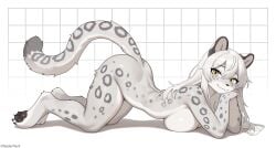 ai_generated anthro feline female female_only furry laying_down nude snow_leopard tenderfloof