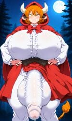 1futa ai_generated angry big_balls big_breasts big_penis breasts breasts_bigger_than_head cow_ears cow_girl cow_tail cowgirl curvy frills full_of_milk futanari ginger ginger_hair heavy_balls heavy_breasts hood hood_up horns hourglass_figure huge_breasts huge_cock hyper_breasts hyper_penis large_breasts light-skinned_female light_skin little_red_riding_hood_(cosplay) nipple_bulge nipples_visible_through_clothing penis_bulge penis_visible_through_clothing precum precum_drip precum_dripping precum_on_penis precum_string red_hair shimomo short_hair solo thick thick_penis thick_thighs wide_hips yellow_eyes