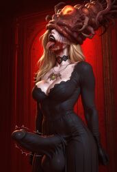 1futa ai_generated balls bela_dimitrescu big_penis black_lipstick blonde_hair blood_on_face breasts bulge capcom civitai cleavage dress drooling erection erection_under_clothes futanari futazealot light-skinned_futa light_skin medium_breasts open_mouth parasite penis resident_evil resident_evil_8:_village running_mascara tagme_(character) throbbing_penis tongue tongue_out vampire vampire_girl