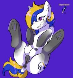 absurd_res animal_genitalia anus bite biting_lip bluequill bluequill_studios crotch_breasts cutie_mark equid equine fangs female feral freckles genitals gradient_fur hair hasbro hi_res hooves lying mammal multicolored_hair my_little_pony mythological_creature mythological_equine mythology on_back pegasus solo spread_legs spreading teeth vulva wings