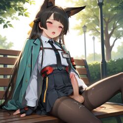 1futa ai_generated animal_ears balls big_penis blush dickgirl femboy feminine_male fox_ears fox_girl fox_tail futa_only futa_sans_pussy futanari horny hoshimi_miyabi hoyoverse ian8766_(artist) intersex light-skinned_futa light_skin male mihoyo partially_clothed penis precum self_upload sweat teasing testicles trap yaoi zenless_zone_zero public outside cumming