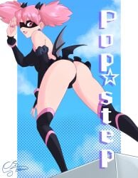 the_dazu female solo my_hero_academia pop_step ass big_ass wink pink_hair female_only 1girls