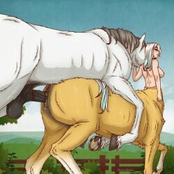 1:1 2026 animal_genitalia animal_penis anus balls bestiality centaur clitoral_winking clitoris duo equid equid_taur equine equine_anus equine_genitalia equine_penis european_mythology female feral feral_on_taur feral_penetrating feral_penetrating_taur freckles fur genitals greek_mythology grey_hair hair hi_res hooves horse horseshoe humanoid_taur looking_back male male/female mammal mammal_taur mythology nude penetration penis taur taur_penetrated teats udders vaginal vein veiny_penis white_body white_fur white_hair yellow_body yellow_fur zuckergelee