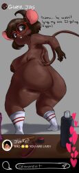 1girls ass big_ass breasts female female_only furry gwen_geek gwen_martin junket_(artist) mouse nude tagme
