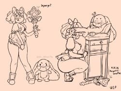 1boy 1girls brawl_stars bunny_ears dress female gris_gris_(brawl_stars) hung juju_(brawl_stars) magical_girl male no_color notwawita penis_on_face short_hair short_skirt size_difference small_but_hung small_dom_big_sub smaller_male starr_patrol_(brawl_stars) starr_patrol_juju_(brawl_stars) supercell thick_thighs work_in_progress