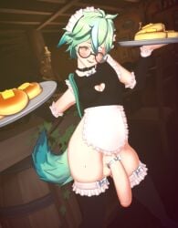 1futa 3d animal_ears armwear balls big_penis blender_(software) breasts chubby cock_ring exposed_penis flaccid food foreskin fox_ears fox_girl fox_tail futa_only futanari genshin_impact girlcock glasses green_hair headwear holding holding_object hoyoverse kemonomimi light-skinned_futa maid maid_headdress maid_outfit maid_uniform mihoyo pancake partially_clothed passengerlamp penis public solo solo_female solo_focus solo_futa standing sucrose_(genshin_impact) tail thigh_squish thighhighs thighs trans_woman uncensored uncircumcised