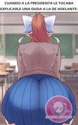 monika (doki doki literature club) from doki doki literature club