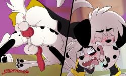 101_dalmatian_street 101_dalmatians absurd_res anal anal_penetration animal_genitalia animal_penis anus balls bite blush canid canine canine_genitalia canine_penis canis cel_shading clothed clothed_feral clothing colored dalmatian digital_media_(artwork) disney domestic_dog dominant dominant_feral dominant_male ear_bite erection fan_character fangs feral feral_on_feral feral_penetrated feral_penetrating feral_penetrating_feral fur genitals hi_res hole_in_ear intraspecies jacket knot knotted_penis labradornament looking_pleasured male male/male male_feral male_on_feral male_penetrated male_penetrating male_penetrating_feral male_penetrating_male mammal markings mating_grip multiple_angles notched_ear oc_x_oc open_mouth pawpads paws penetration penile penile_penetration penis penis_in_ass perineum quadruped sex shaded signature spots spotted_body spotted_fur submissive submissive_feral submissive_male teeth tongue tongue_out topwear