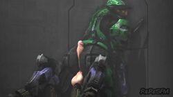 1boy 1boy1girl 1girls 3d animated armor big_ass big_penis buttjob covered_buttjob dat_ass female_spartan_(halo) halo_(series) hands_on_hips helmet no_sound reresfm spartan_(halo) tagme video