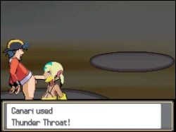 1boy 1boy1girl 1girls 2d animated balls blowjob canari_(pokemon) canary_(pokemon) cap cleavage deepthroat ethan_(pokemon) fellatio full_version_at_paywall hat hibiki_(pokemon) lightning oral oral_sex penis penis_in_mouth pixel_animation pixel_art pokemon pokemon_hgss pokemon_legends:_z-a tagme text text_box turtle_sausage video yellow-haired_female yellow_hair yellow_hair_female