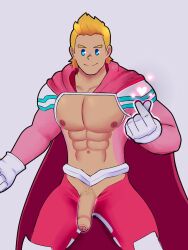 1boy balls ballsack cock cute dick heart_fingers kpop_heart light-skinned_male male male_only mirio_togata moobs muscular muscular_male my_hero_academia partially_clothed partially_clothed_male pecs penis penis_exposed penis_out serperoir solo solo_focus solo_male