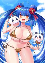 :d curvy cute fangs female female_only happy huge_breasts ocean signature smile sound_voltex splashing tsubaki_(sound_voltex) v-shaped_eyebrows water