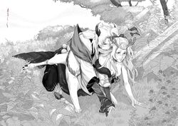 1boy 1girls artist_request beast biting biting_ear breasts breasts_out clothed clothed_sex clothing crying crying_with_eyes_open deer_taur ears_down female feral functionally_nude hooves horns league_of_legends lillia_(league_of_legends) spirit_blossom_lillia spirit_blossom_series spirit_blossom_yone tears trangtora yone