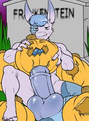 aggressive_retsuko aggretsuko anthro artisticwolfie balls big_balls big_penis donkey fucking_pumpkin furry gay halloween horsecock improvised_sex_toy male male_only muscles muscular penis pumpkin sanrio smooth_fur tadano_(aggretsuko) tsukielewds yaoi