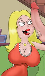 american_dad color erection female francine_smith human male open_mouth partial_male penis penis_awe tagme toontinkerer