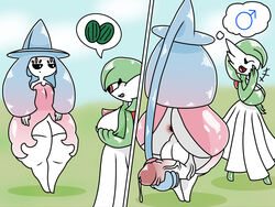 1boy 1girls anthro anus big_ass big_balls big_breasts big_butt big_penis bodily_fluids clueless comic duo female female_gardevoir female_pokemon gardevoir genital_fluids genitals hatterene huge_ass huge_butt huge_cock laugh laughing male male_pokemon mars_symbol nintendo planet_symbol pokémon_(species) pokemon pokemon_(species) pokemon_rse pokemon_ss precum showing_off text_bubble thick_penis thick_thighs thinking thought_bubble white_skin whynotwynaut