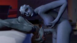 3d alien alien_girl alien_humanoid asari asari_futanari athletic_female athletic_futanari bed duo fellatio female furniture futa_on_female futanari humanoid intersex intersex/female liara_t'soni mass_effect masturbation olowrider oral penile samara sex sword_swallowing_position video_games