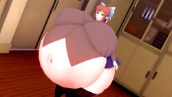 1girls 3d bbw belly belly_button belly_expansion belly_inflation big_belly big_breasts bloated bloated_belly breasts breasts_bigger_than_head clothed clothes clothing doki_doki_literature_club gigantic_belly ginger ginger_hair green_eyes huge_belly huge_breasts human hyper hyper_belly hyper_pregnancy ill_fitting_clothing jinvin koikatsu large_breasts large_thighs looking_at_viewer monika_(doki_doki_literature_club) overweight ponytail pregnant revealing_clothes round_belly school_uniform schoolgirl skirt solo solo_female solo_focus swollen_belly thick_thighs thigh_highs thighhighs thighs wide_hips