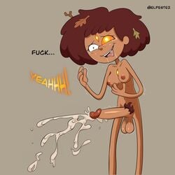 amphibia anne_boonchuy corrupted cum cum_spurt cumshot elpeste futa_only futanari half_possessed straight_hair