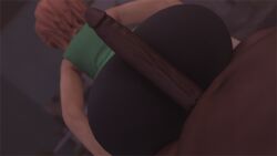 ass black_body black_legwear buttjob curvy_figure dark-skinned_male dick_butt penetration rubbing_penis wide_hips