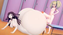 1futa 1girls 3d ass ass_body big_ass big_butt big_penis blonde_hair bottom_heavy bubble_ass bubble_butt danganronpa danganronpa_2:_goodbye_despair duo erection fat_ass female futa_on_female futanari gigantic_butt gigantic_penis huge_cock human hyper hyper_ass hyper_penis jinvin koikatsu large_ass large_butt large_penis light-skinned_female light-skinned_futanari light_skin long_hair naked nude nude_female pale_skin purple_hair saionji_hiyoko straight_hair tsumiki_mikan twintails wide_hips