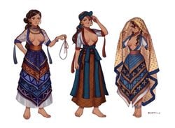 ancient ancient_greece ancient_history brown_eyes capelin_s crete dark-skinned_female dark_hair dark_skin europe european exposed_breasts fashion greece greek history minoan traditional_clothes traditional_clothing