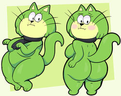 ass big_butt blush cartoon_network domestic_cat female furry grey_fur hanna-barbera jellystone_(hbo_max) spook_(top_cat) warner_brothers