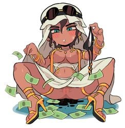 arabian_clothes breasts female gashi-gashi middle_eastern_mythology money oil vagina