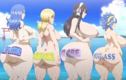 2020s 2021 2d 2d_(artwork) 4girls alternate_version_at_source alternate_version_available areola artist_name beach big_ass big_breasts black_hair black_hair_female blonde blonde_female blonde_hair blonde_hair_female blue_hair blue_hair_female blush body_writing breasts dat_ass ero-enzo fairy_tail female female_focus female_only hairband hi_res high_resolution highres huge_ass juvia_lockser levy_mcgarden light-skinned_female long_hair looking_at_viewer lucy_heartfilia multiple_girls nipples no_clothes nude nude_female outdoors outdoors_nudity over_480p rtenzo short_hair short_twintails shounen_jump take_your_pick tattoo tattoo_on_ass thick_thighs tied_hair twintails ultear_milkovich wet wet_body wide_hips writing_on_ass yellow_hairband