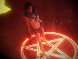 3d exposed_breasts exposed_nipples halloween lara_croft lara_croft_(survivor) lowres nextr3d nude pelvic_curtain pentagram shaman tagme tomb_raider tomb_raider_(survivor) tribal_clothing