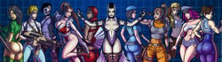 11girls 2d 6+girls alien_(franchise) alien_(movie) alien_vs_predator ass big_breasts black_hair black_orchid breasts bubble_ass bubble_butt busty capcom chun-li cleavage clothing crossover edenian ellen_ripley female female_only final_fight hombre-blanco hourglass_figure humanoid jill_valentine jill_valentine_(julia_voth) killer_instinct king_of_fighters large_breasts lineup linn_kurosawa lipstick mai_shiranui metal_slug midway mortal_kombat mortal_kombat_(2011) multiple_girls netherrealm_studios poison_(final_fight) police_uniform predator_(franchise) queen resident_evil resident_evil_3 short_hair signature sindel skimpy street_fighter take_your_pick terminator thigh_highs thighhighs thighs voluptuous