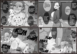 4koma cow_print female filming gag gagged gangbang horse instant_loss_2koma rape recording speech_bubble teacher teacher_and_student ushio18112283