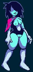 areolae big_breasts breasts deltarune female female_only female_protagonist kris_(deltarune) kris_female_(deltarune) kristi_(deltaglamour) long_hair nipples pixel_art pussy pussy_slit rule_63 solo solo_female tall thick thick_thighs thighs trickster_(artist)