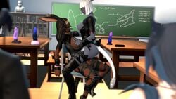 1futa 3d animated areolae arms_behind_back ass aura balls blindfold bondage breast_grab breasts bunny_ears bunny_girl butt cat_ears cat_tail catgirl classroom dark-skinned_futanari dark_skin femdom final_fantasy final_fantasy_xiv futa_on_female futanari grey_body high_heel_boots high_heels kaminakirei latex legretta_asteria long_hair merle_nyalentine miqo'te mp4 nipples no_sound penis professor_lylly restrained square_enix tagme vagina vaginal vaginal_insertion vaginal_penetration vaginal_sex video viera white_hair