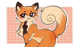 anthro blush breasts censored claws claws_out completely_nude completely_nude_female female female_only fox fox_ears fox_tail furry luna_the_fox naked owo red_fox solo solo_female standing two_tone_body two_tone_fur two_tone_tail vkontakte