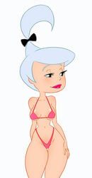 1girls cartoon_network female female_only hanna-barbera judy_jetson lips partially_clothed the_jetsons white_hair