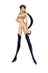 1girls black_boots black_lagoon boobs boots breasts edit female female_only hand_behind_back lanky long_arms long_legs naked naked_footwear nipples nude practically_nude psyclopathe pussy revy sleekette slim_girl slim_legs solo tagme tall tall_female thin_female thin_legs vagina