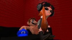 3d 3d_(artwork) brown_hair closed_eyes feet inkling inkling_girl inkling_meggy male/female mario mario_(series) meggy_spletzer orange_hair sex smg4 splatoon tentacle_hair unknown_artist