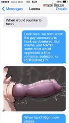 absurd_res animal_genitalia animal_penis anthro bodily_fluids canid canid_demon canine canine_genitalia canine_penis canis clothing demon english_text genital_fluids genitals hellaverse hellhound helluva_boss hi_res humor jarlium knot loona_(helluva_boss) male mammal mythological_canine mythological_creature mythology penis precum profanity rule_63 sheat shirt solo text topwear wolf