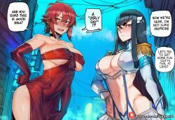 1girls 2girls ai_assisted ai_generated aizawa_tomo anime anime_style balls big_ass big_breasts blue_hair breasts caption clitoris cock comic comic_page curvaceous curvaceous_body curvaceous_female curvaceous_figure dialogue female female_focus fit_female girl girly high_resolution highres horny hourglass_figure huge_ass huge_balls huge_boobs huge_breasts huge_butt huge_cock huge_testicles huge_thighs kill_la_kill kiryuuin_satsuki manga manga_page medium_ass medium_breasts medium_penis muscular patreon penis pussy red_hair self_upload sexy shiny sigabelle speech_bubble stable_diffusion story text text_bubble tomboy tomo-chan_wa_onna_no_ko uncensored vagina voluptuous voluptuous_female waifu waifu_diffusion worship